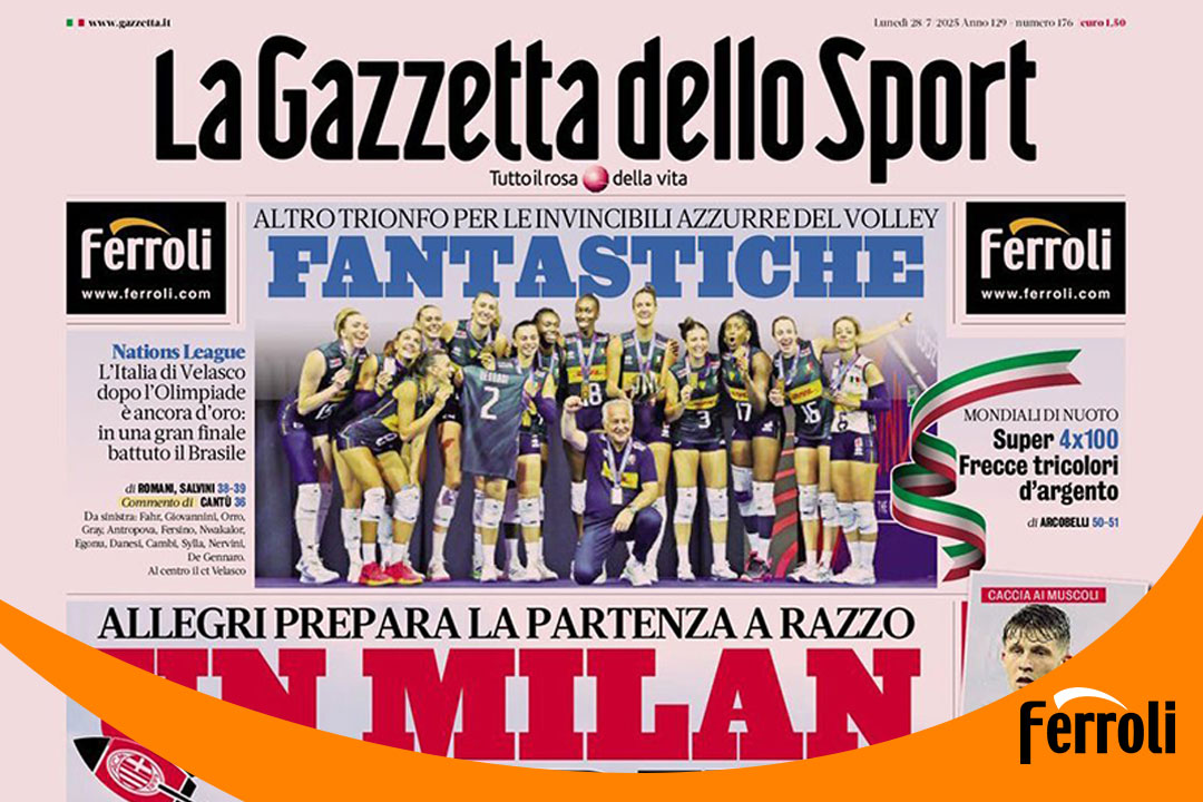 维多利亚老品牌vic强势登陆《米兰体育报》头版！！！